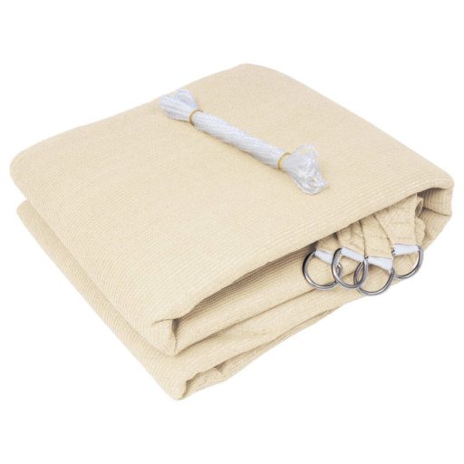 Żagiel przeciwsłoneczny - cień tarasowy, trójkątny 5x5x5 m W kolorze jasnego beżu - HDPE