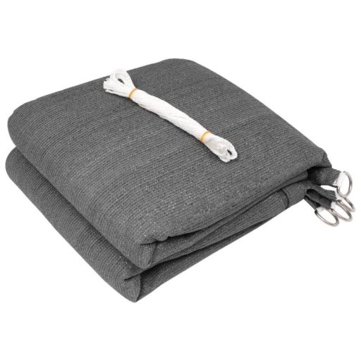 Żagiel przeciwsłoneczny - cień tarasowy, trójkątny 3x3x3 m W kolorze szarym antracytowym - HDPE