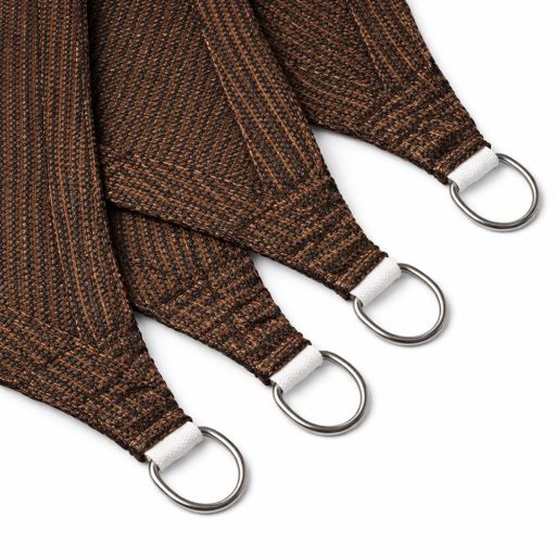 Żagiel przeciwsłoneczny - cień tarasowy, prostokątny 3x3 m W kolorze kawowo-brązowym - HDPE