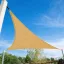Żagiel przeciwsłoneczny - cień tarasowy, trójkątny 5x5x7 m W kolorze beżowym - materiał Premium HDPE