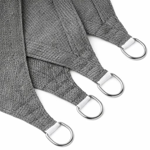 Żagiel przeciwsłoneczny - cień tarasowy, prostokątny 4x5 m W kolorze grafitowo-szarym - HDPE